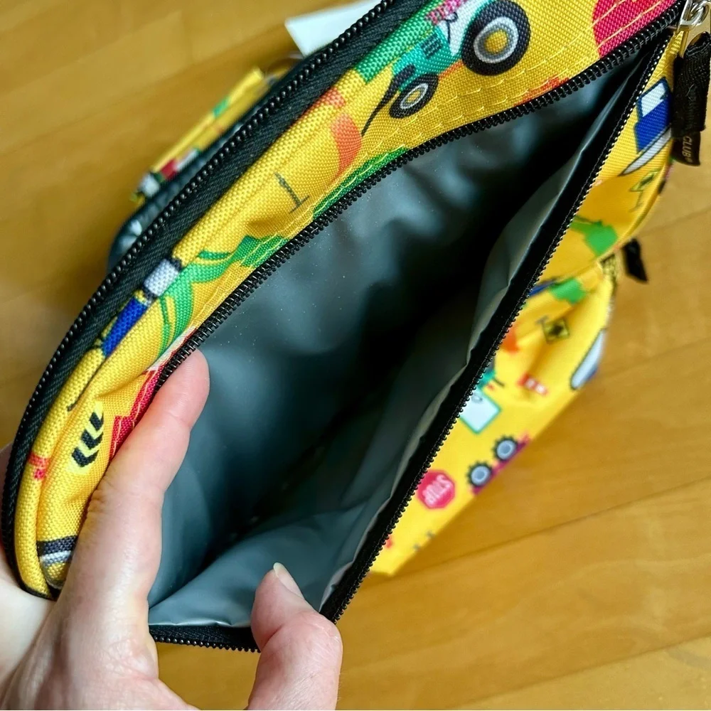 Travelers Club TRUCKS Insulated Lunch Cooler Bag, Yellow, 10 inches